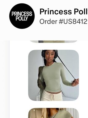 Princess Polly Arnim Long Sleeve Top Green